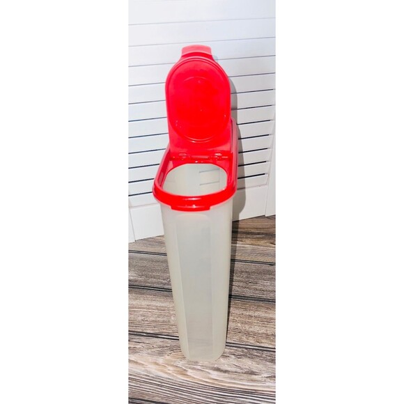 Tupperware #2239B-1 Modular Mates Cereal Keeper Container W/Lid RED - Picture 3 of 3